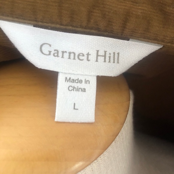 Garnet Hill Corduroy Tunic Womens Size Large Feather-Wale Cotton Gingerbread - Picture 4 of 5